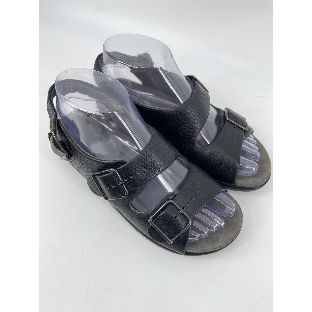 SAS Sandals Womens 6 N Black Tripad Comfort Relaxed Buckle‎ Slingback Leather